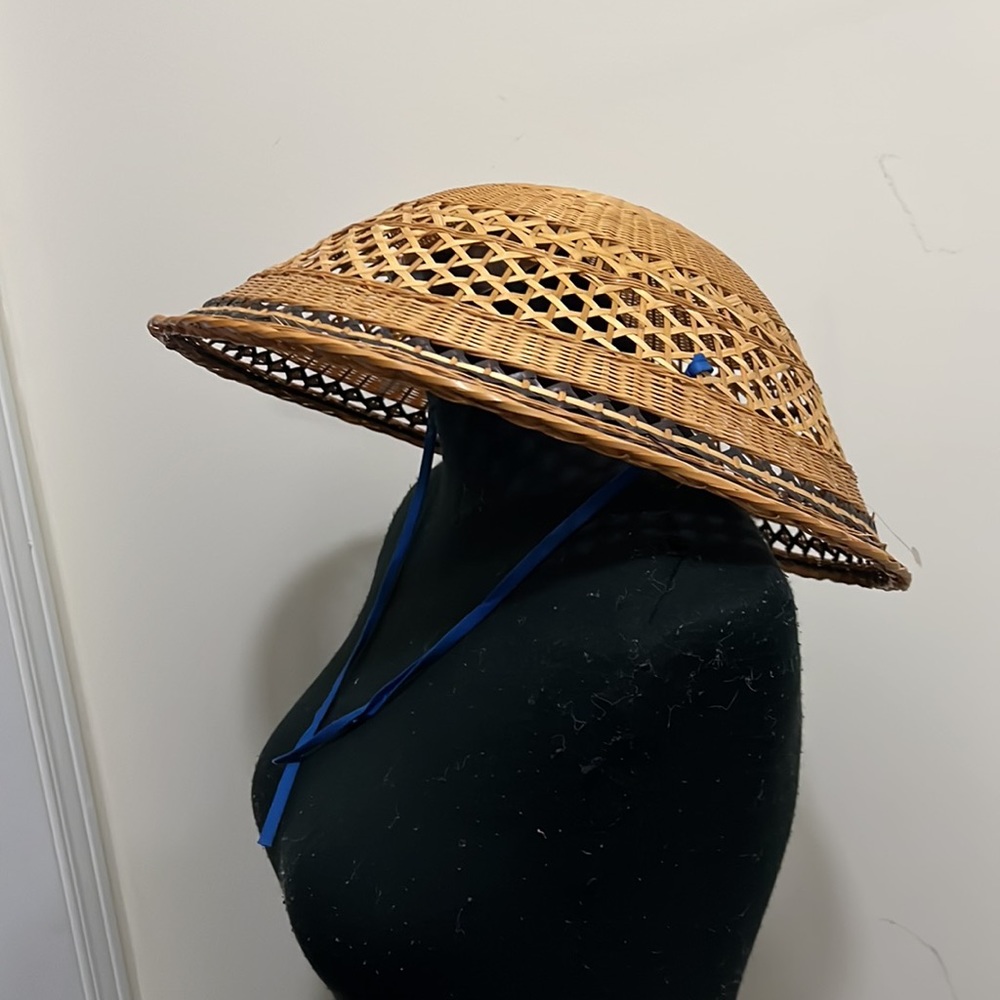 Bali Unique Conical Panda Woven Straw Hat